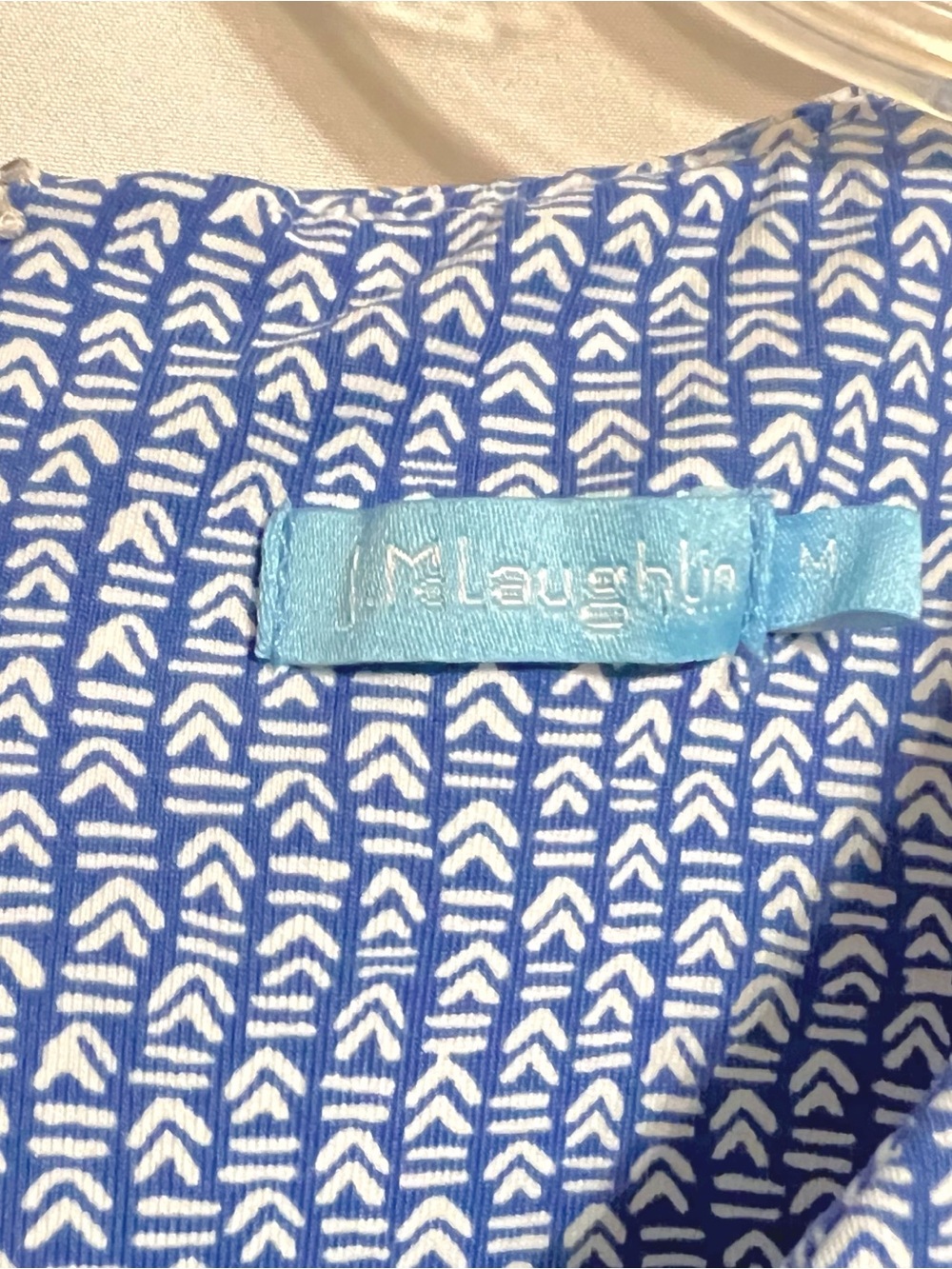 J. McLaughlin Euro Summer Catalina Cloth Sheath Dress M Stretch Coastal Preppy - Picture 5 of 7